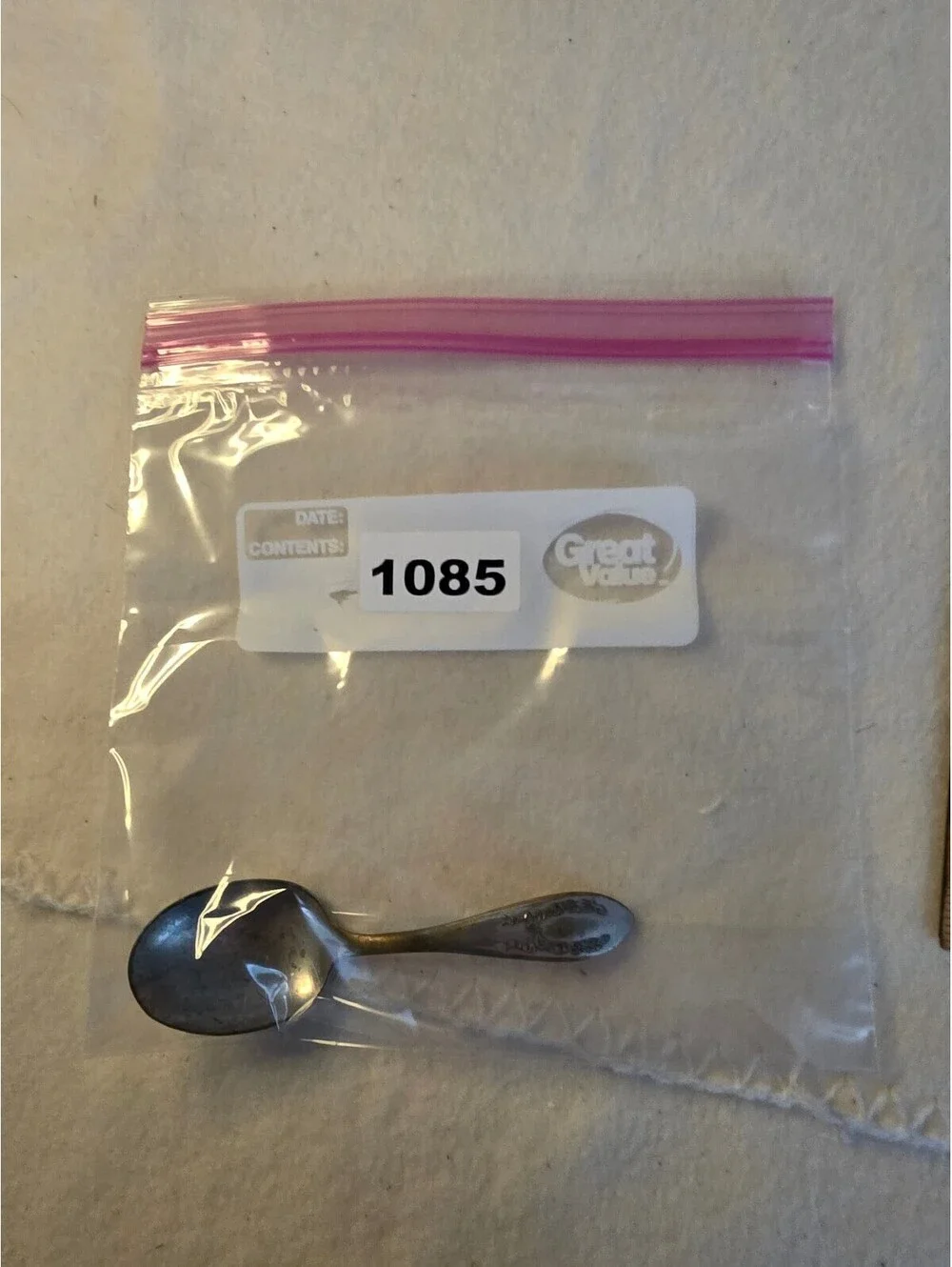 Vintage Oneida Rogers Floral Silverplate Baby Spoon 4.25 Inch 1930s